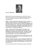 Ask Dr. Maynard, June 2013